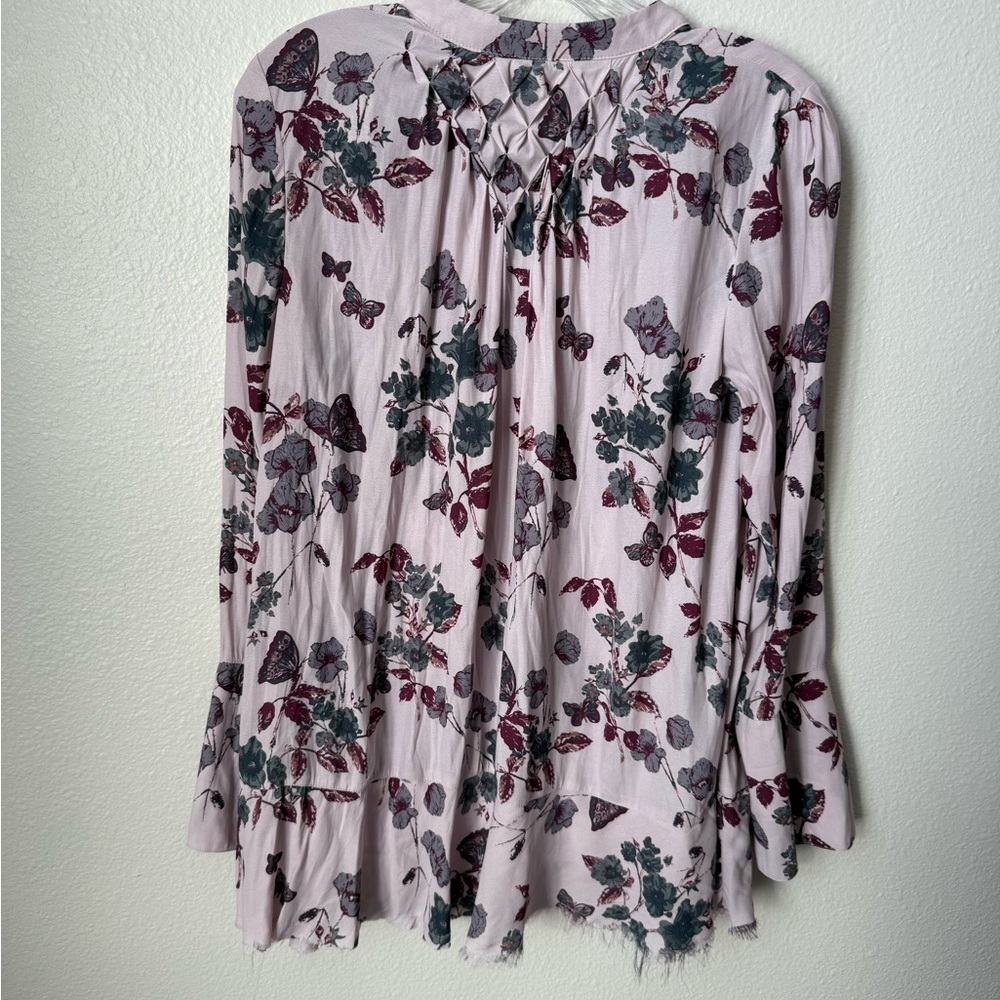 Free People Pebble Crepe So Fine Smocked Tunic Top Size XS - Picture 4 of 6